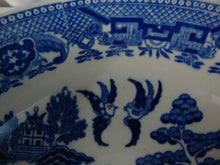 Load image into Gallery viewer, Vintage Japan Blue Willow Ceramic Large Serving Bowl
