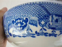 Load image into Gallery viewer, Vintage Japan Blue Willow Ceramic Large Serving Bowl

