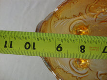 Load image into Gallery viewer, Vintage Jeanette Lombardi Marigold Carnival Glass Footed Bowl
