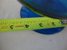 Load image into Gallery viewer, Vintage Empoli Cobalt Blue Glass Circus Tent Footed Candy Dish with Lid
