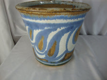 Load image into Gallery viewer, MCM USA Pottery Brown Blue White Large Planter Pot
