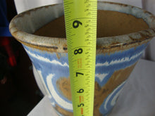 Load image into Gallery viewer, MCM USA Pottery Brown Blue White Large Planter Pot

