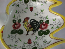 Load image into Gallery viewer, Vintage Ucagco PY Japan Early Provincial Rooster Roses Open Candy Trinket Dish
