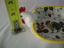 Load image into Gallery viewer, Vintage Ucagco PY Japan Early Provincial Rooster Roses Open Candy Trinket Dish
