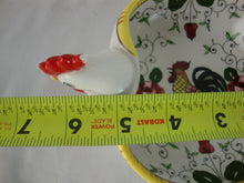 Load image into Gallery viewer, Vintage Ucagco PY Japan Early Provincial Rooster Roses Open Candy Trinket Dish
