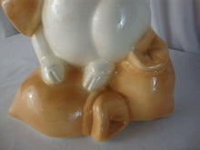 Load image into Gallery viewer, Vintage Pig Guarding Money Bags Ceramic Coin Piggy Bank
