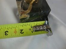 Load image into Gallery viewer, 1970s Gaston Lachaise Solid Brass Bee on Marble Square Table Figurine Paperweight
