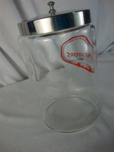 Load image into Gallery viewer, Vintage Glasco Clear Glass Applicators Canister with Metal Lid
