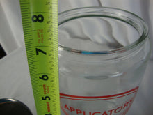 Load image into Gallery viewer, Vintage Glasco Clear Glass Applicators Canister with Metal Lid
