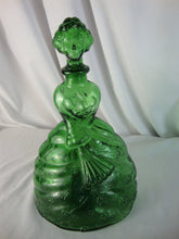 Load image into Gallery viewer, Vintage Empoli Green Glass Victorian Women Decanter with Stopper EMPTY
