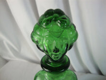 Load image into Gallery viewer, Vintage Empoli Green Glass Victorian Women Decanter with Stopper EMPTY

