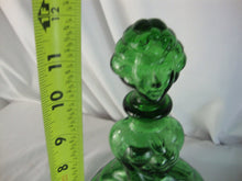 Load image into Gallery viewer, Vintage Empoli Green Glass Victorian Women Decanter with Stopper EMPTY
