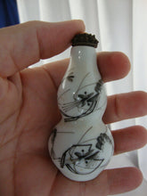 Load image into Gallery viewer, Vintage Follow of Baishi Porcelain Snuff Bottle with Stopper Spoon
