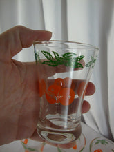 Load image into Gallery viewer, Vintage Anchor Hocking Orange Juice Motif Juice Glasses Set of 6

