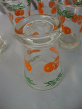 Load image into Gallery viewer, Vintage Anchor Hocking Orange Juice Motif Juice Glasses Set of 6
