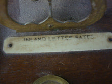 Load image into Gallery viewer, Antique English Postal Wood and Brass Letter Scale with Brass Weights
