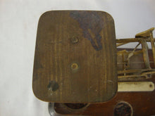 Load image into Gallery viewer, Antique English Postal Wood and Brass Letter Scale with Brass Weights
