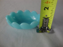 Load image into Gallery viewer, Vintage Blue Milk Glass Leaf Shape Individual Salt Cellar

