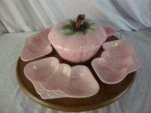 Load image into Gallery viewer, Beautiful Pink Strawberry Lazy Susan Serving Set, Valley Vista California Pottery
