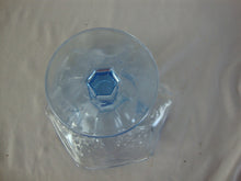 Load image into Gallery viewer, Beautiful Blue Pedestal Bowl with Flower Center and Bubble details
