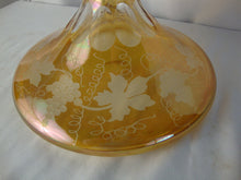 Load image into Gallery viewer, Vintage Marigold Carnival Harvest Grapes Ship Decanter with Glass Stopper
