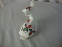Load image into Gallery viewer, Vintage Fenton Handpainted Poinsettia White Glass Fawn Figurine
