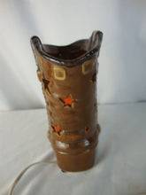 Load image into Gallery viewer, Vintage Ceramic Cowboy Boot Cutout Electric Night Light
