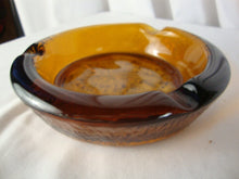Load image into Gallery viewer, Vintage Blenko Amber Glass Zodiac Pisces Cigar Ashtray
