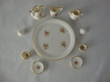 Load image into Gallery viewer, Vintage Miniature Pink Roses Ceramic Tea Set 10 Pieces
