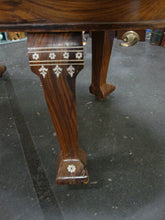 Load image into Gallery viewer, Vintage Indian Marquetry Elephant Herd in Jungle Oval Coffee Table
