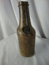 Load image into Gallery viewer, Antique Paris Black Glass with Shoulder Seal Small Wine Bottle No Stopper
