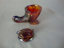 Load image into Gallery viewer, 1983 Pisello Red Carnival Dolphin with Fish Lidded Salt Trinket Dish
