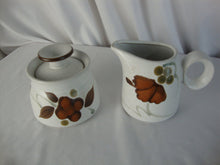 Load image into Gallery viewer, Vintage Noritake Stoneware Folkstone Creamer and Sugar with Lid Set
