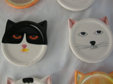 Load image into Gallery viewer, Vintage Bandwagon Ceramic Cat Head Coasters Set of 6 (1 Repaired)
