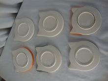 Load image into Gallery viewer, Vintage Bandwagon Ceramic Cat Head Coasters Set of 6 (1 Repaired)
