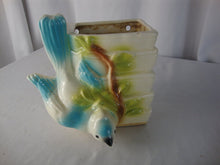 Load image into Gallery viewer, Vintage Robinson Ransbottom Ceramic Blue Bird on Limb Wall Pocket
