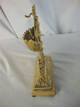 Load image into Gallery viewer, Vintage Double Cherub Gilt Metal Pocket Watch Display Stand Holder
