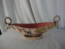 Load image into Gallery viewer, 1955 Hull USA Blossom Flite T10 Pink Ceramic Floral Console Decor Bowl
