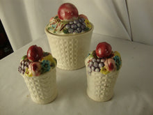 Load image into Gallery viewer, Vintage Tilso Japan Ceramic Fruit Basket Grease and Salt Pepper Shakers Table Set
