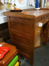 Load image into Gallery viewer, Vintage Oak Tall Jeweler Craft Stand Up Desk Workbench
