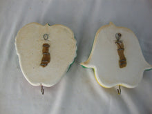 Load image into Gallery viewer, 1970s Miller Studio Anthropomorphic Pear &amp; Apple Chalkware Kitchen Wall Plaques with Bottom Hook
