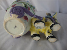 Load image into Gallery viewer, Vintage Japan Ceramic Donkey with Cart Small Planter
