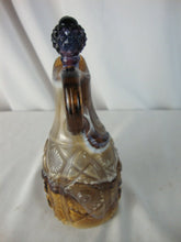 Load image into Gallery viewer, Vintage Imperial Glass Brown Slag Glass Cruet with Purple Slag Glass Stopper
