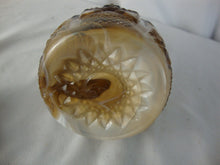 Load image into Gallery viewer, Vintage Imperial Glass Brown Slag Glass Cruet with Purple Slag Glass Stopper
