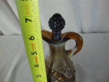 Load image into Gallery viewer, Vintage Imperial Glass Brown Slag Glass Cruet with Purple Slag Glass Stopper
