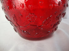 Load image into Gallery viewer, Vintage Longaberger Collectors Club Red Glass Strawberry Jam Jar with Lid
