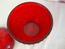 Load image into Gallery viewer, Vintage Longaberger Collectors Club Red Glass Strawberry Jam Jar with Lid
