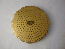 Load image into Gallery viewer, 1960's Stratton England Art Deco Revival Lady with Harp &amp; Peacock Enamel Compact
