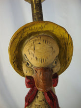 Load image into Gallery viewer, Vintage 1971 Carved Mother Goose Table Electric Lamp No Shade
