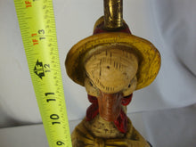 Load image into Gallery viewer, Vintage 1971 Carved Mother Goose Table Electric Lamp No Shade
